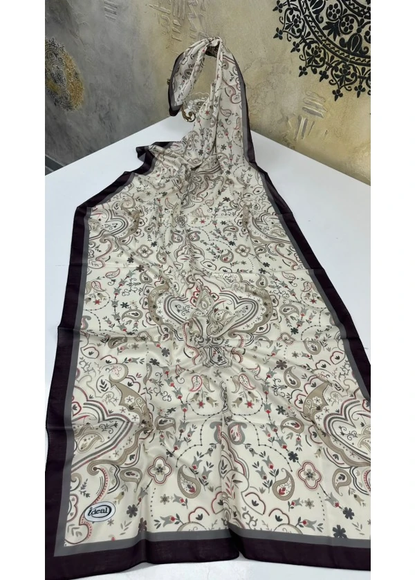 Çiçek Desen Pamuk Soft Şal