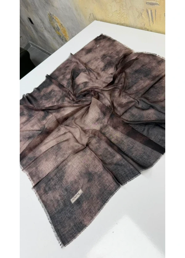 Sinem Buğulu Desen Empirme Cotton Eşarp Yazma