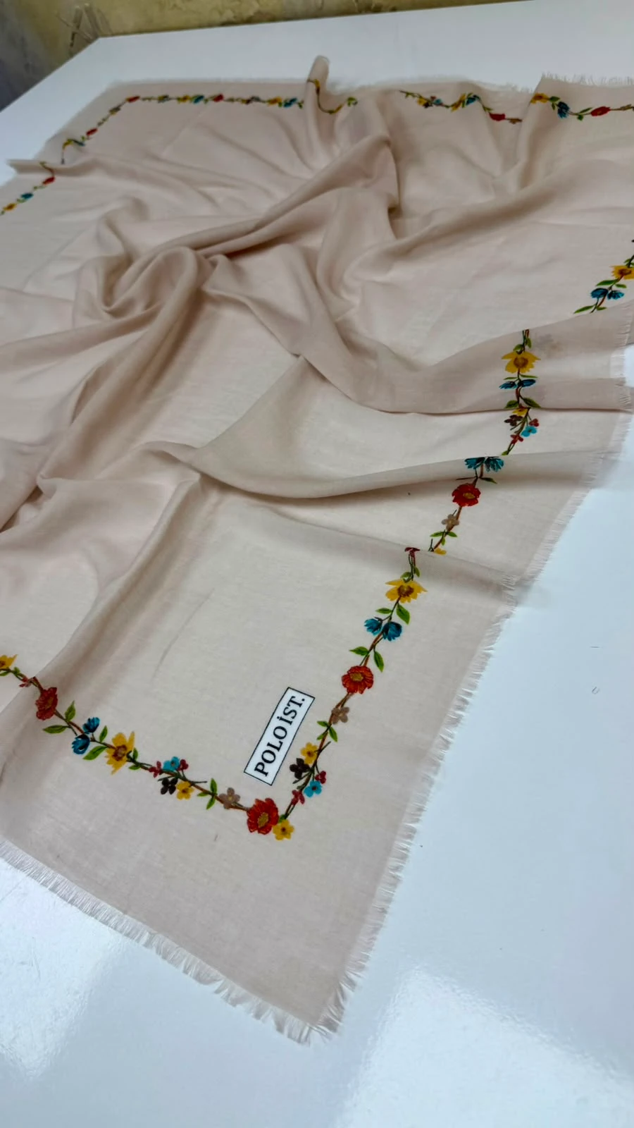 Polo İst Empirme Cotton Eşarp Yazma