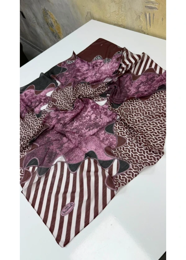 Yasemin Modern Çizgili Dikişli Yazma