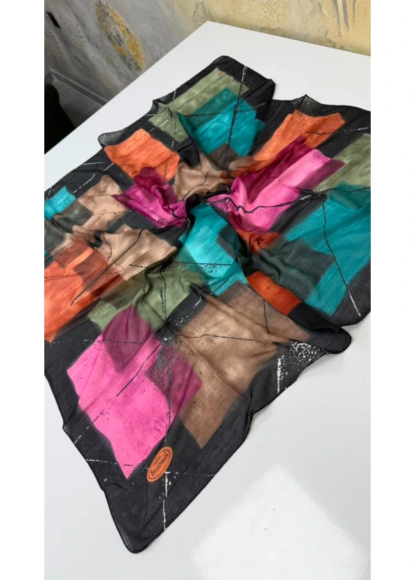 Yasemin Renklerin Dansı Dikişli Yazma