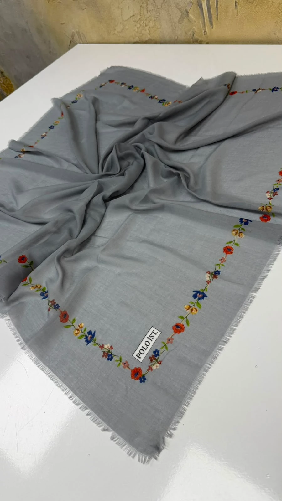 Polo İst Empirme Cotton Eşarp Yazma