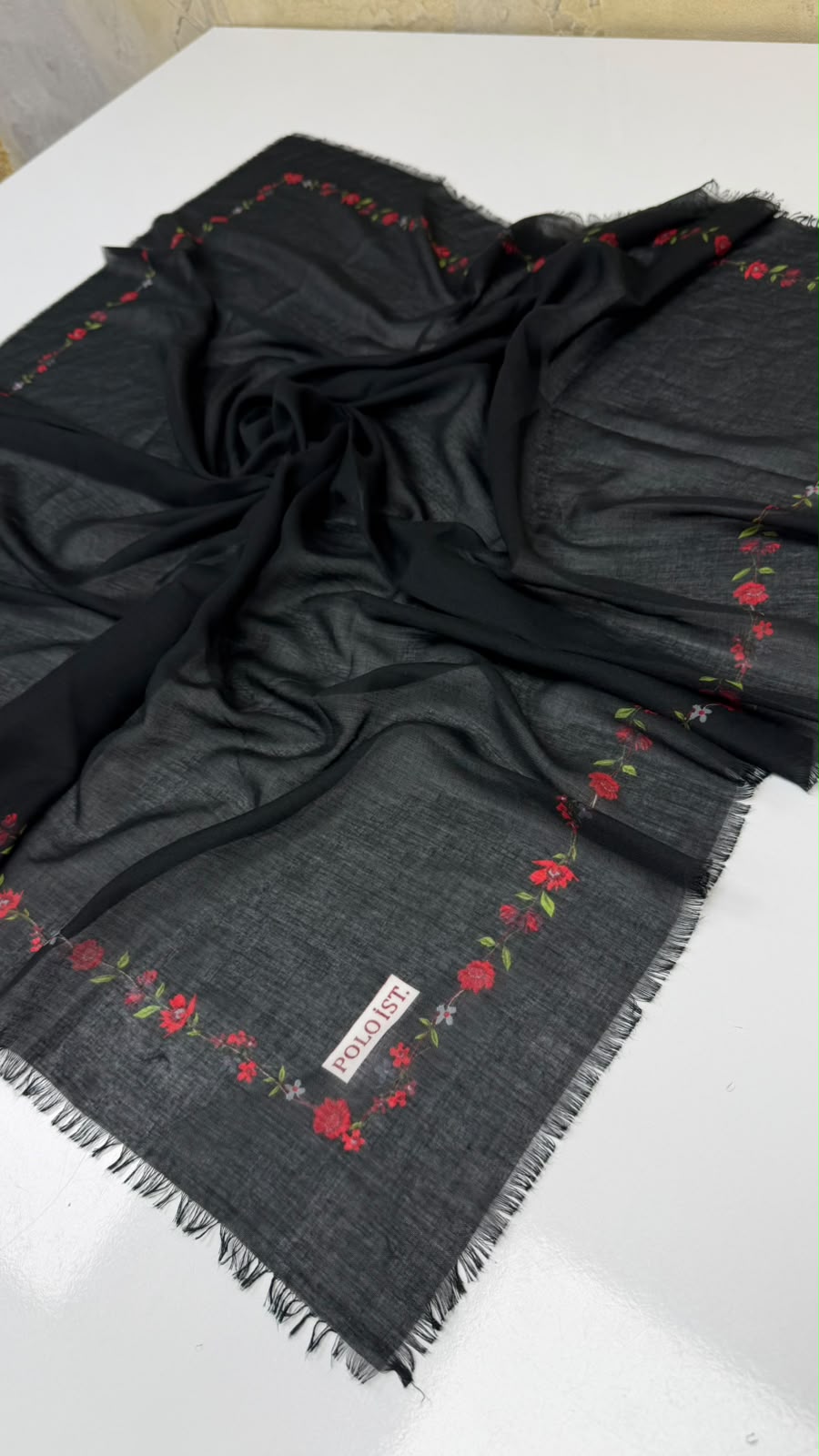 Polo İst Empirme Cotton Eşarp Yazma