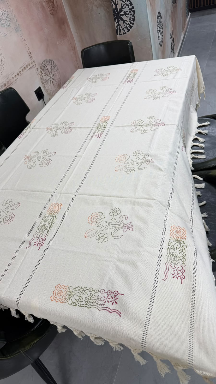 Özel Dokuma Kumaş Dikdörtgen Masa Örtüsü Serisi