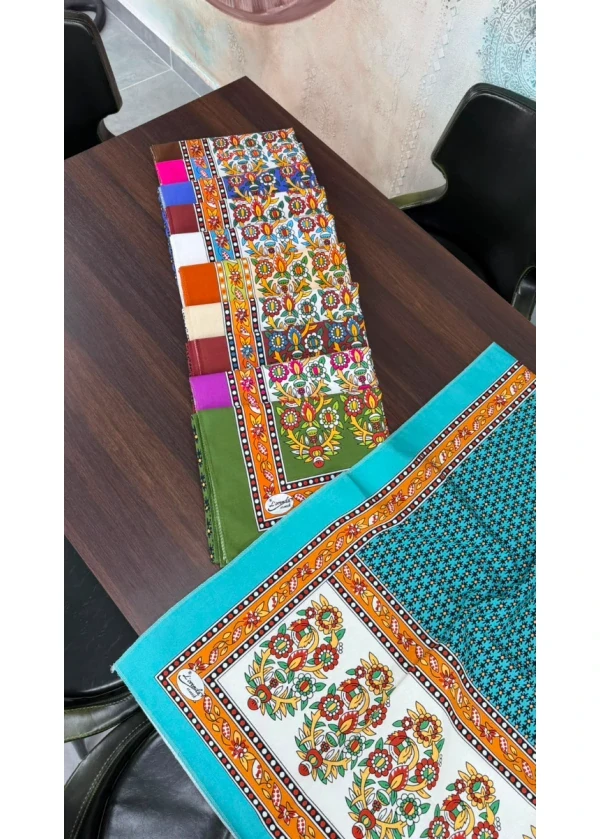 Lorenda Reaktif Dikdörtgen Masa Örtüsü Hamamiye Desen