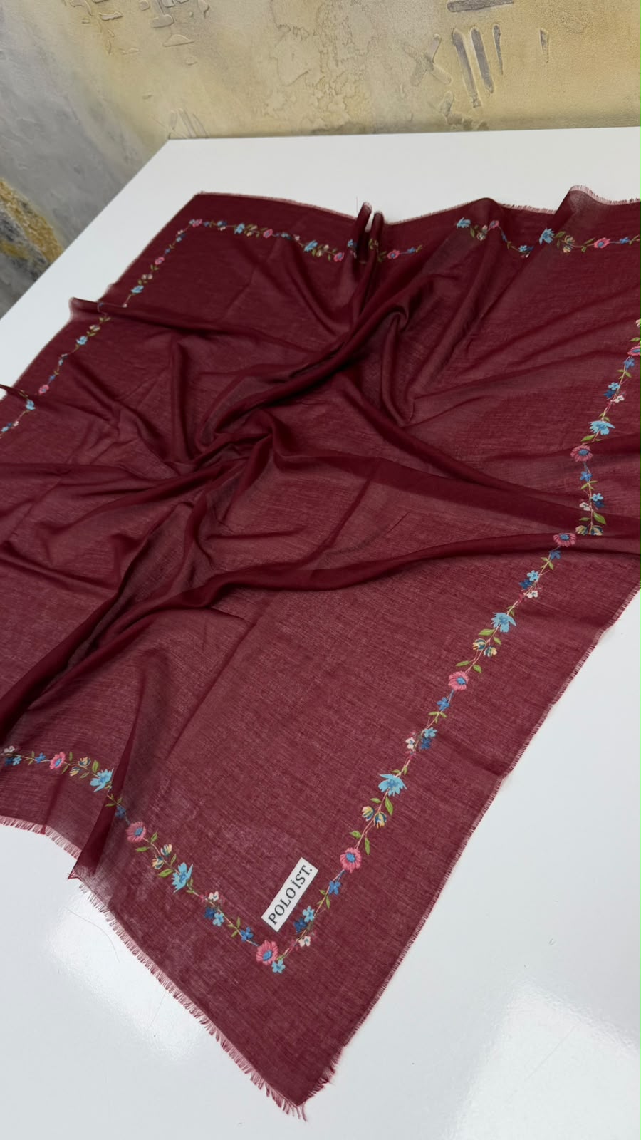 Polo İst Empirme Cotton Eşarp Yazma