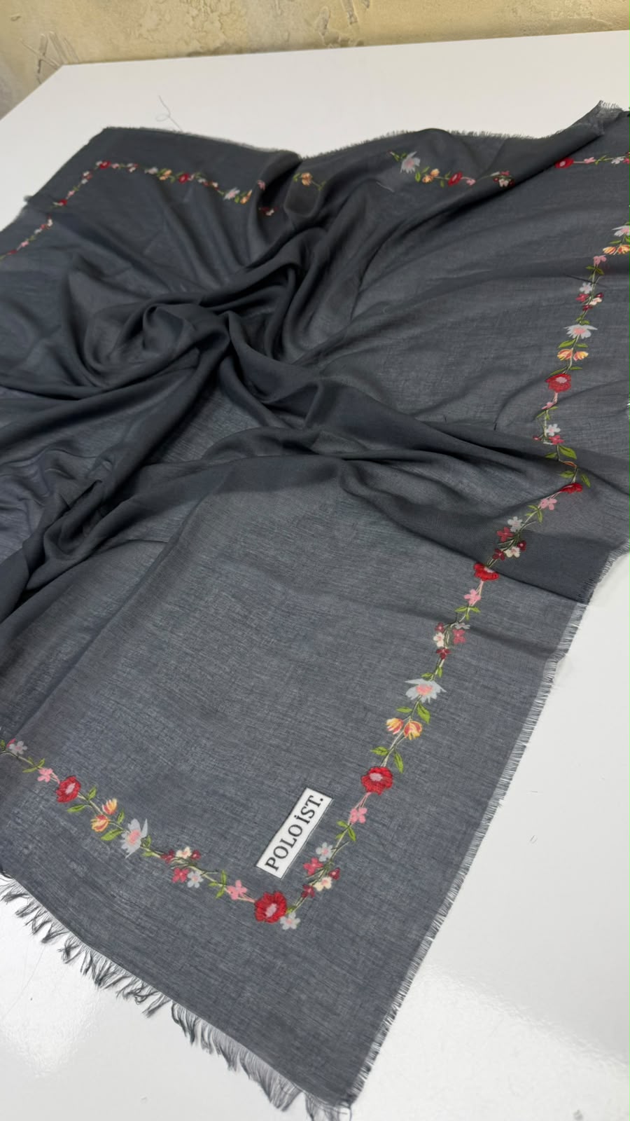Polo İst Empirme Cotton Eşarp Yazma