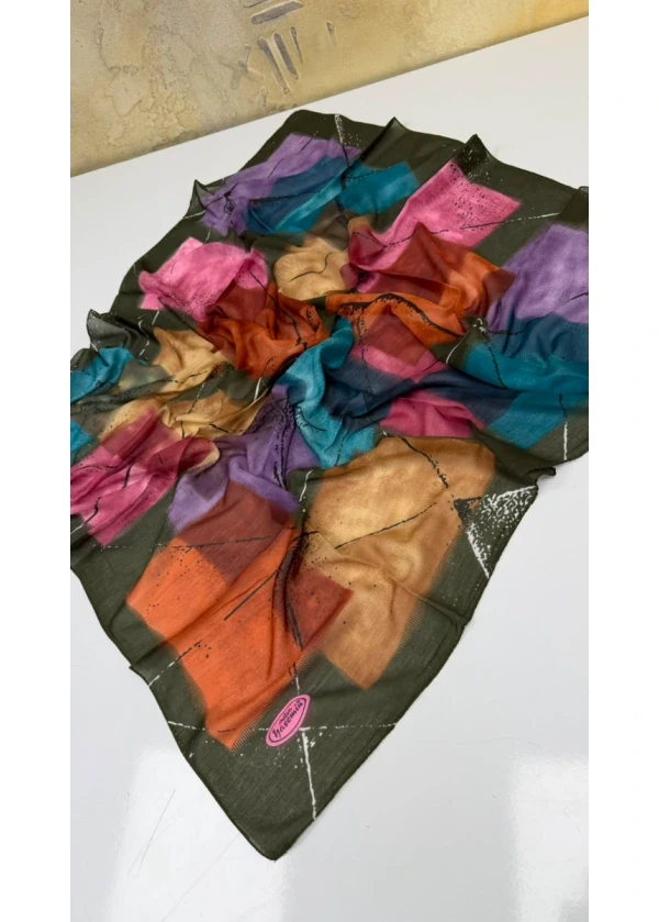 Yasemin Renklerin Dansı Dikişli Yazma