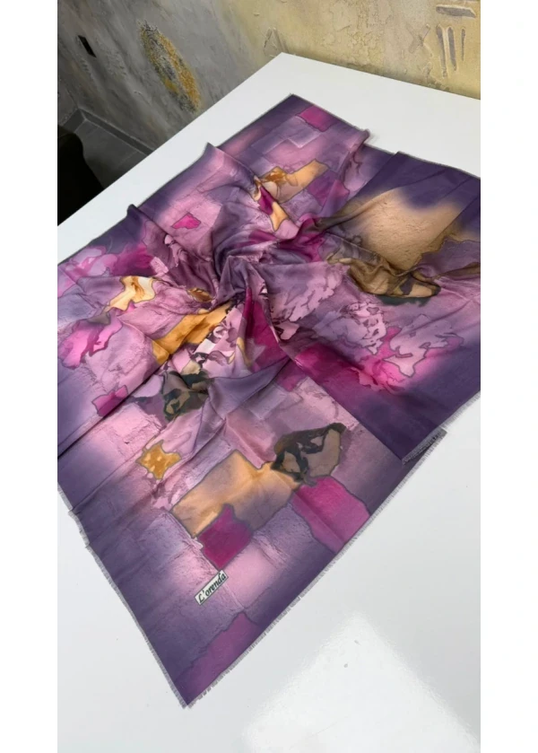 Lorenda Asude Empirme Cotton Eşarp Yazma