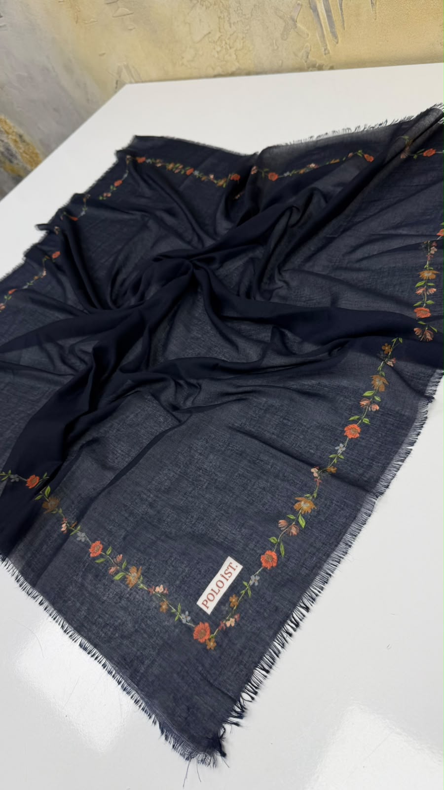 Polo İst Empirme Cotton Eşarp Yazma