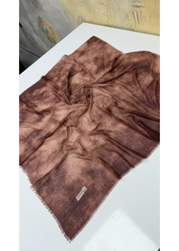 Sinem Buğulu Desen Empirme Cotton Eşarp Yazma