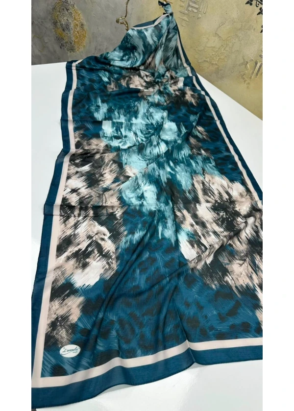 Leopar Desen Pamuk Soft Şal