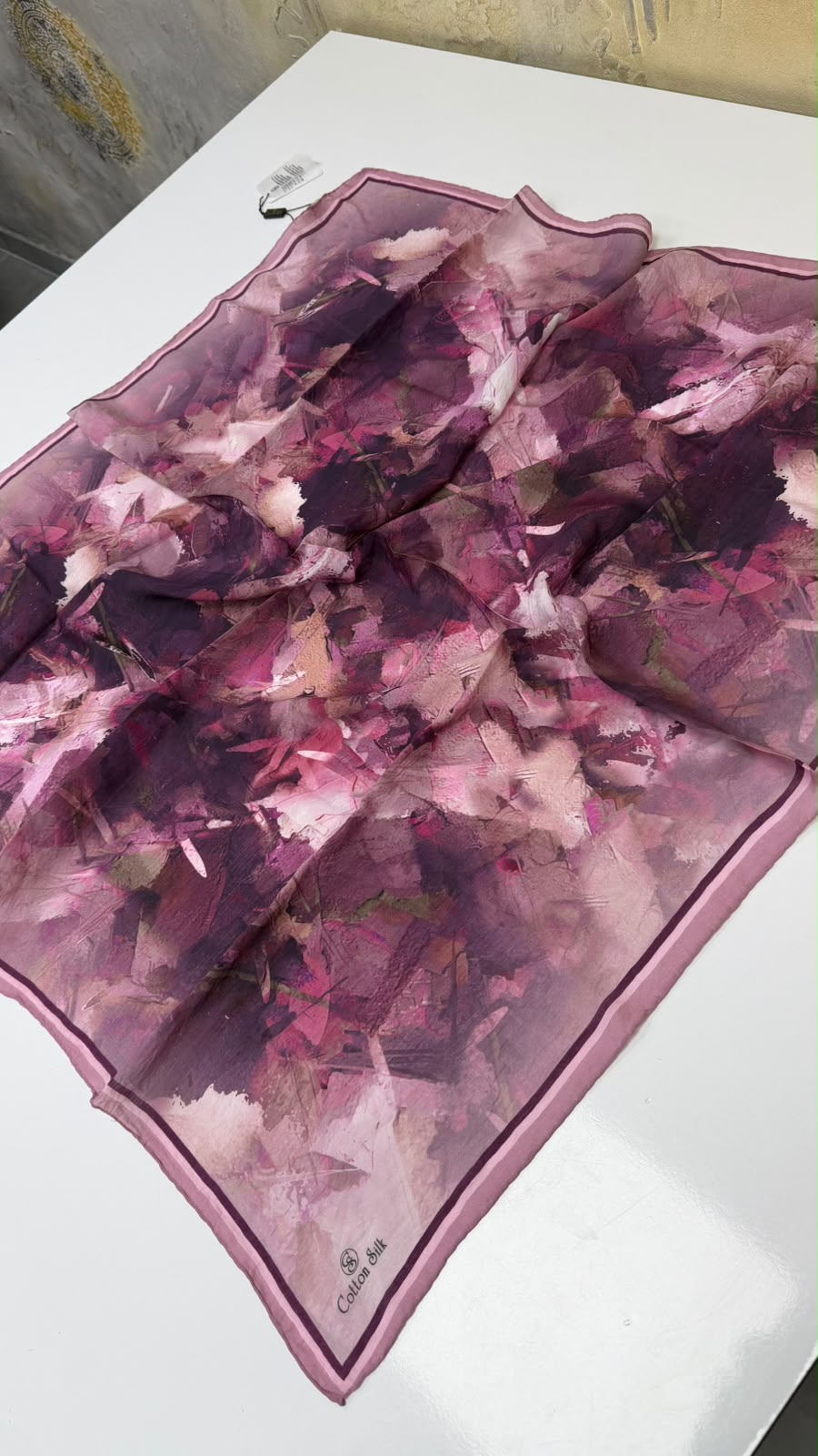 Cotton Silk Mercan Viskon Eşarp Yazma