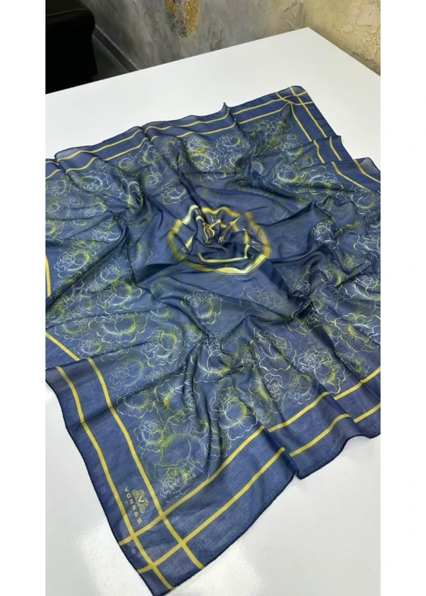Gold Zaman Dikişli Eşarp Yazma