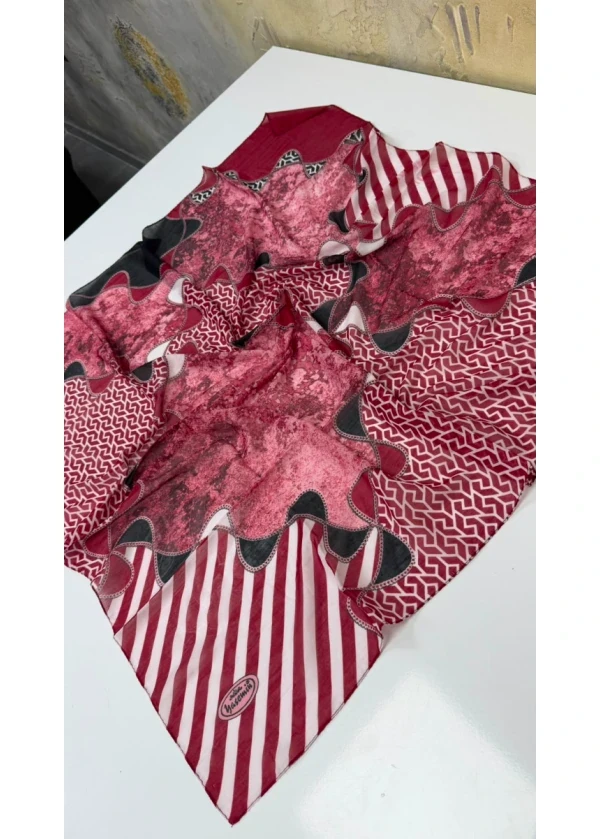 Yasemin Modern Çizgili Dikişli Yazma
