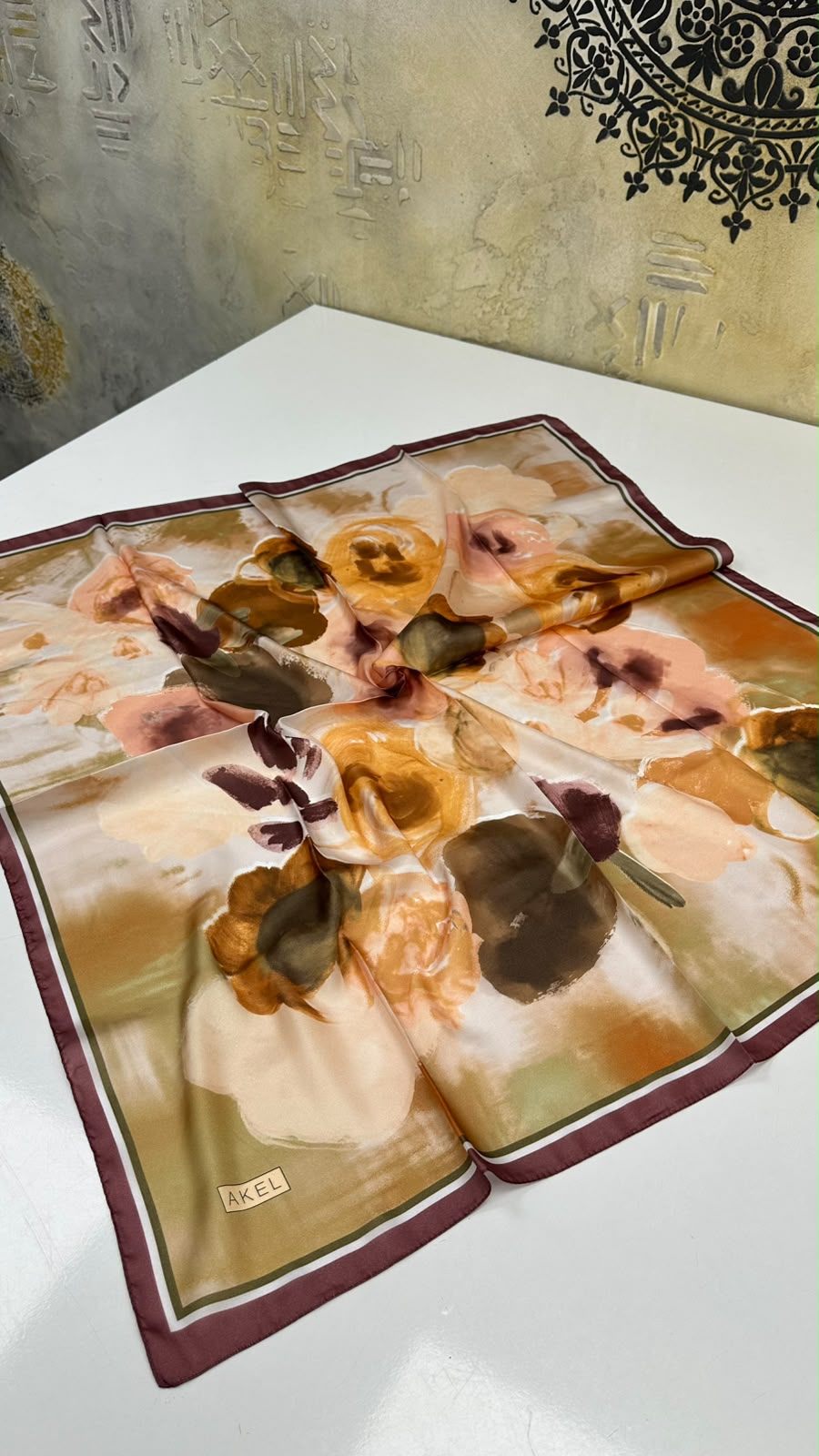 Akel Necmiye Kristal İpek Eşarp