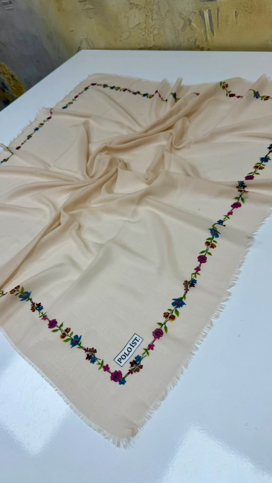 Polo İst Empirme Cotton Eşarp Yazma