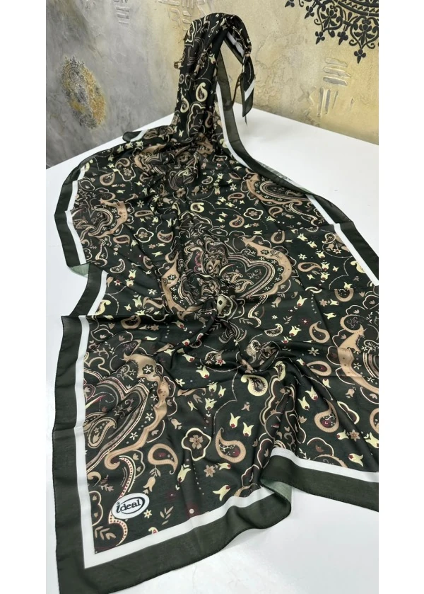 Çiçek Desen Pamuk Soft Şal
