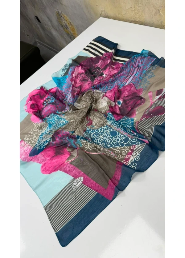 Yasemin Gül Desenli Dikişli Yazma