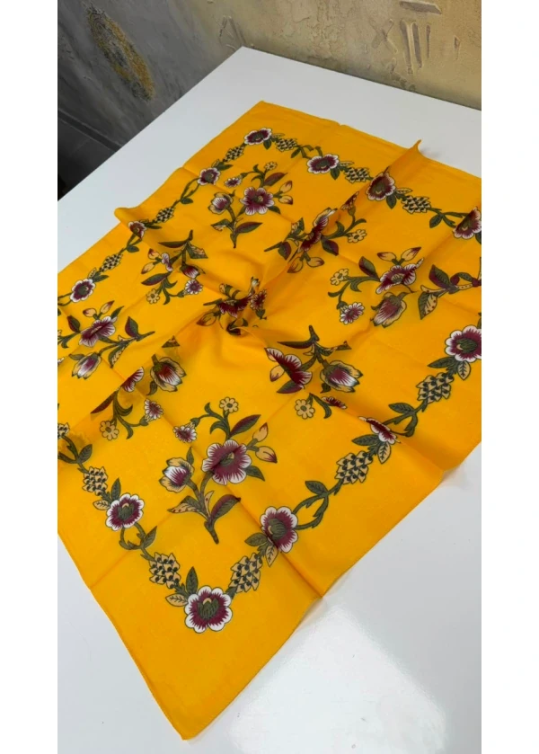 Organik Gerbera Pamuk Yazma 90cm